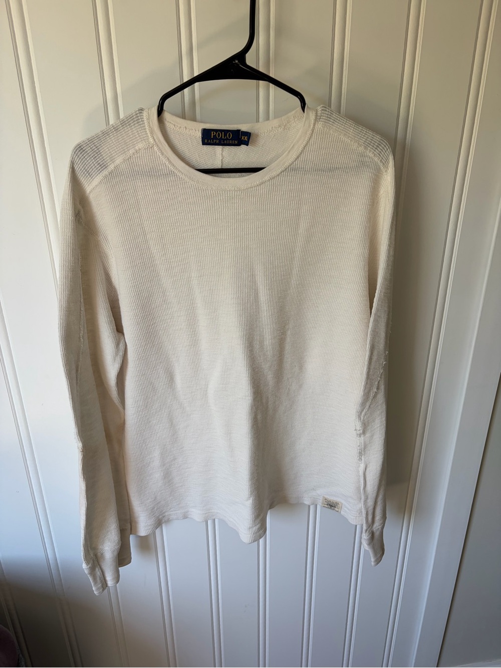 Vintage 90s Polo Ralph Lauren Polo RL Guide Sportsman Waffle-Knit Thermal Shirt